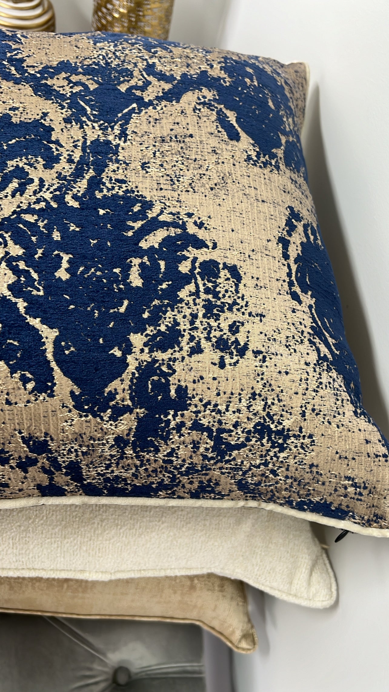 Royalty Navy Gold cushion