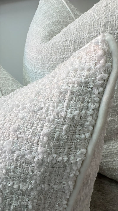 White flake cushion - Luscious Homewares