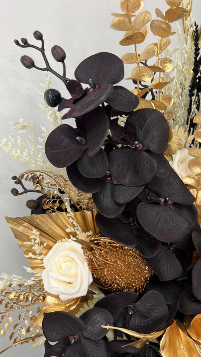 Shadow bloom floral arrangement