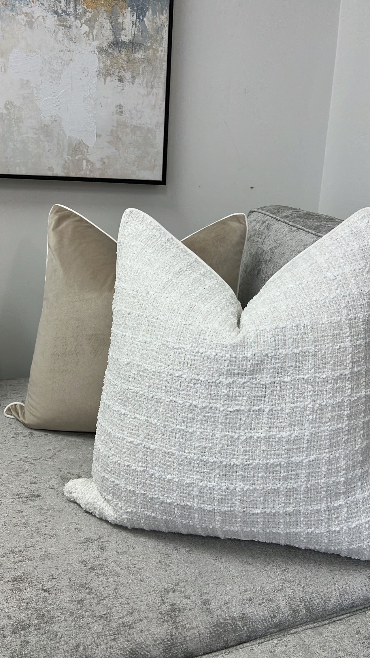 White flake cushion - Luscious Homewares