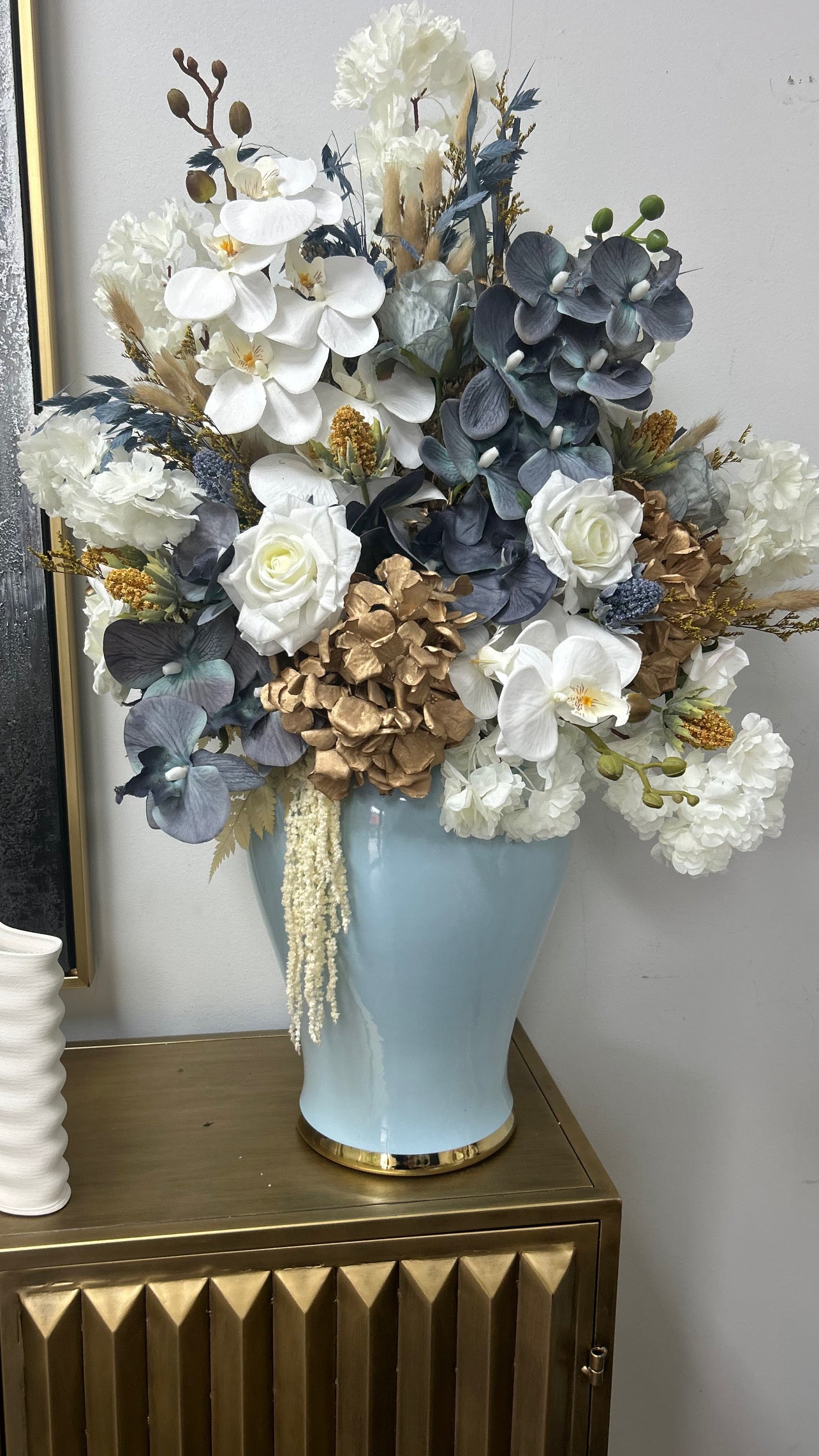 Tula blue floral arrangement