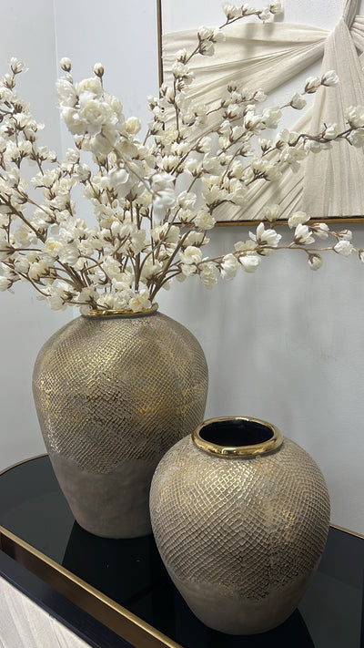 Luxe Mesh gold vase