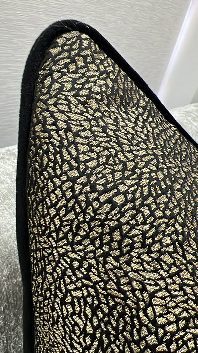 Gracious Black/Gold cushion  55x55 - Luscious Homewares