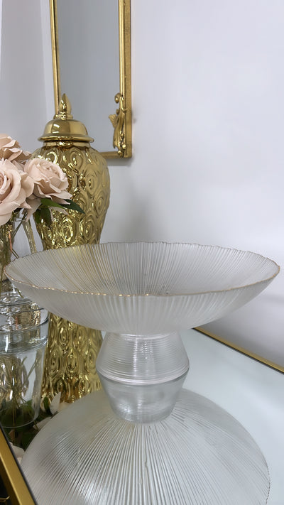 Sarab clear decorative / fruit bowl - Luscious Homewares