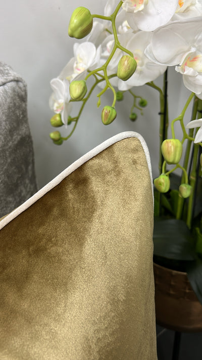 Luxury brushed gold cushion - Luscious Homewares