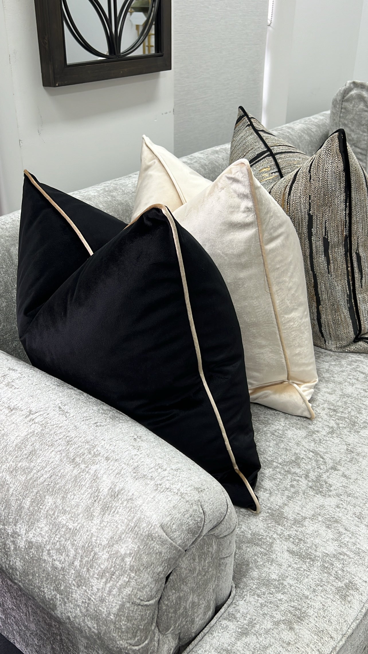 Luxury black / nude piping - Luscious Homewares