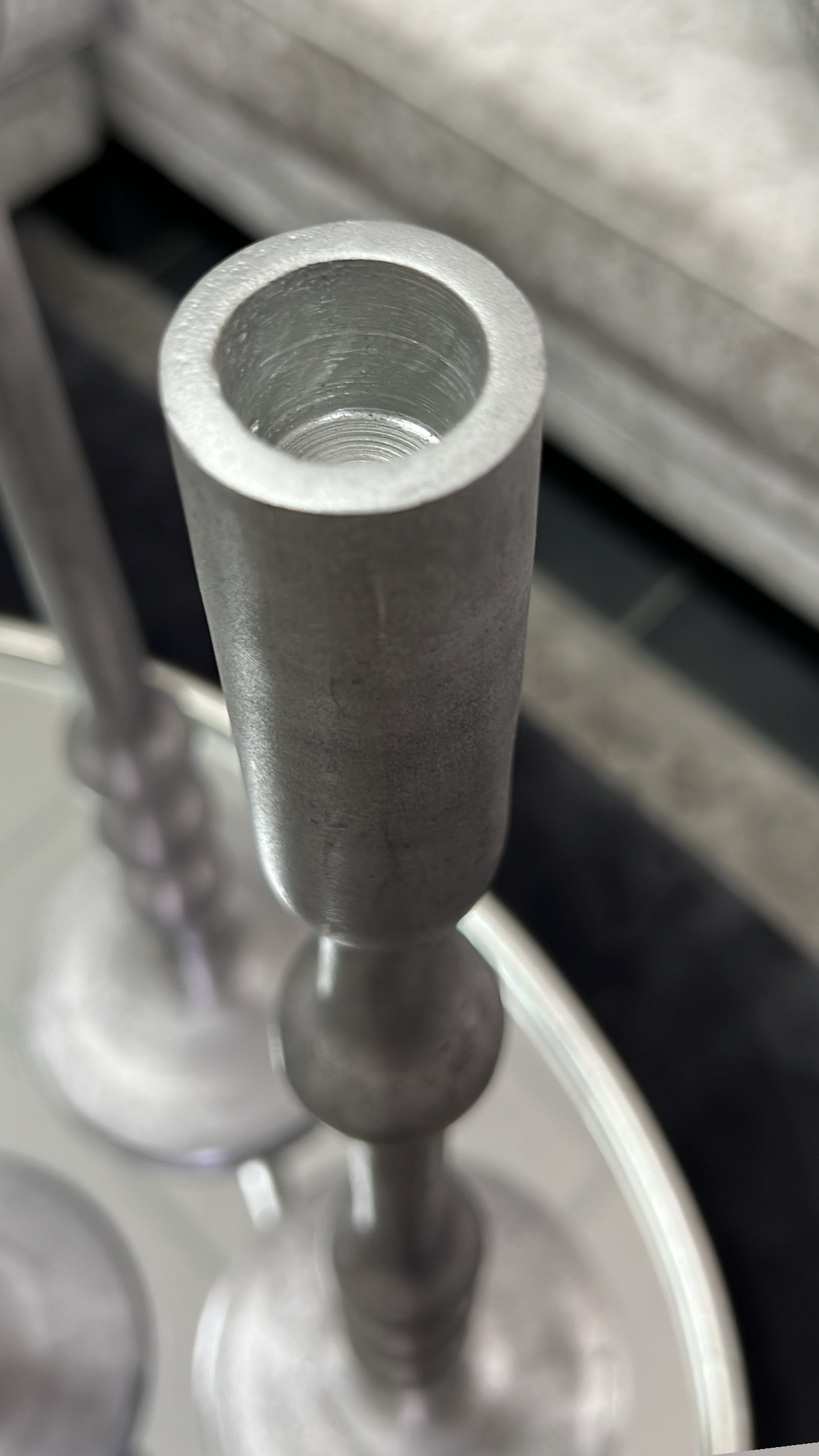 Nova grey candle stand - Luscious Homewares