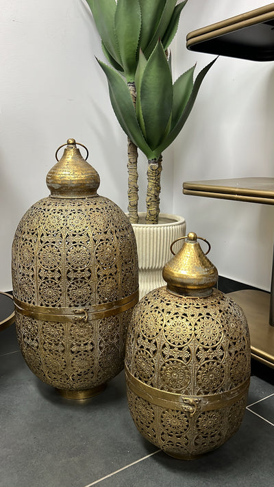 Morrocan oval Rustic gold Lantern