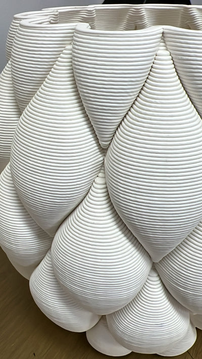 Quilted ceramic vase