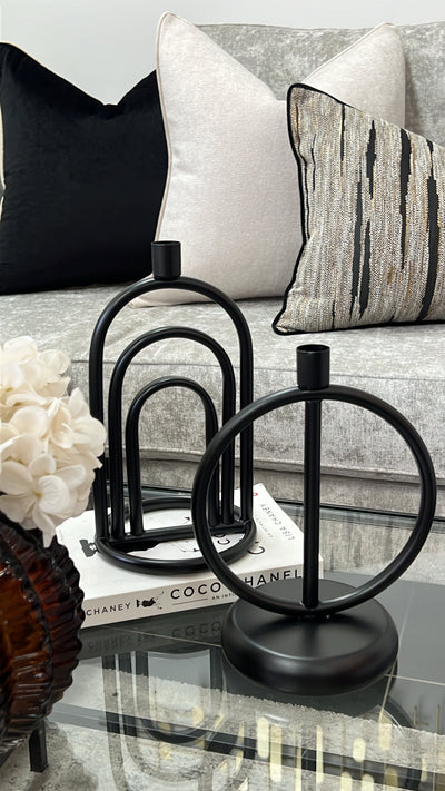 black candle holders - Luscious Homewares