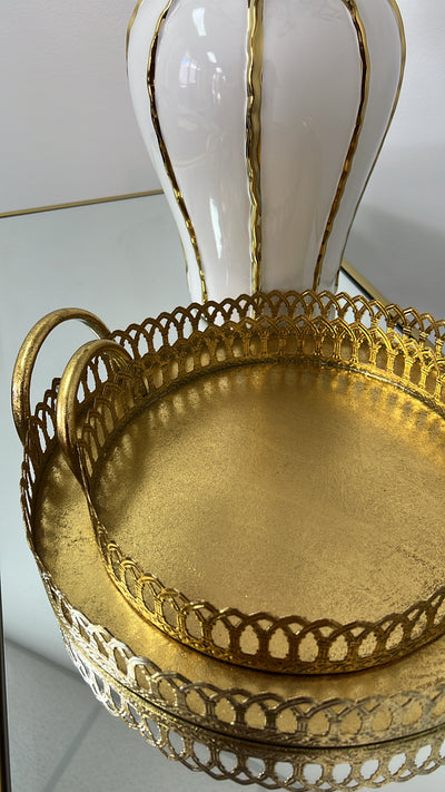 Lilian gold tray setx2 - Luscious Homewares