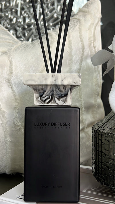 Luxury black Marble diffuser Mokara scent 500ml