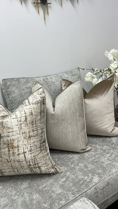 Rawana latte cushion - Luscious Homewares