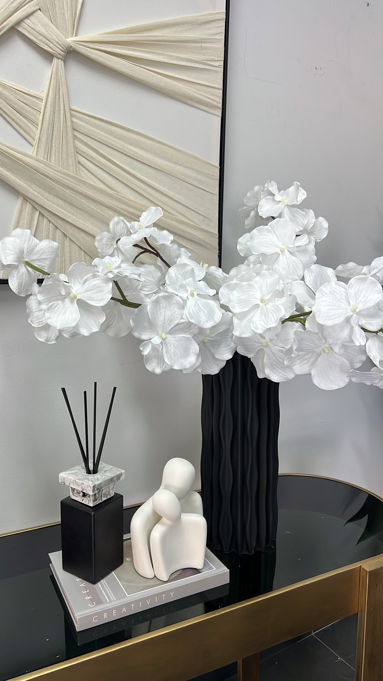 Angelican real touch white orchid 95 cm stem