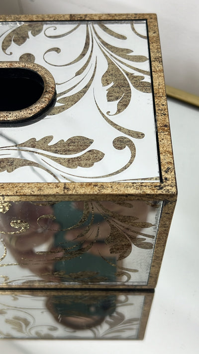 Claire mirrored Tissue Box - Luscious Homewares