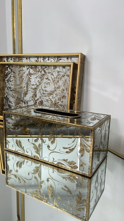 Claire mirrored Tissue Box - Luscious Homewares