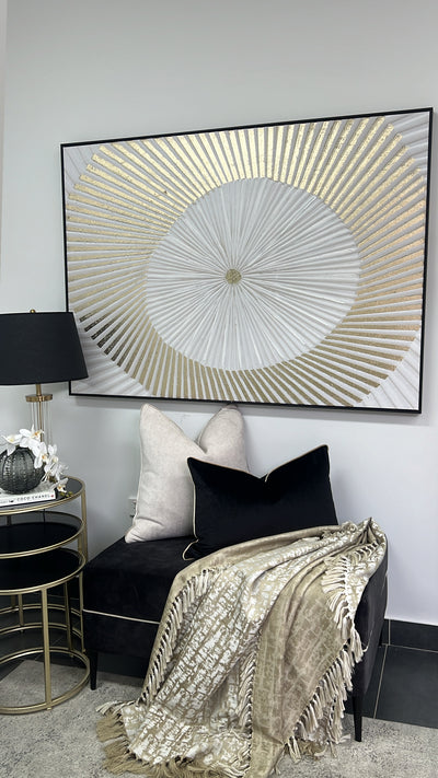 Gold rays Wall art frame - Luscious Homewares