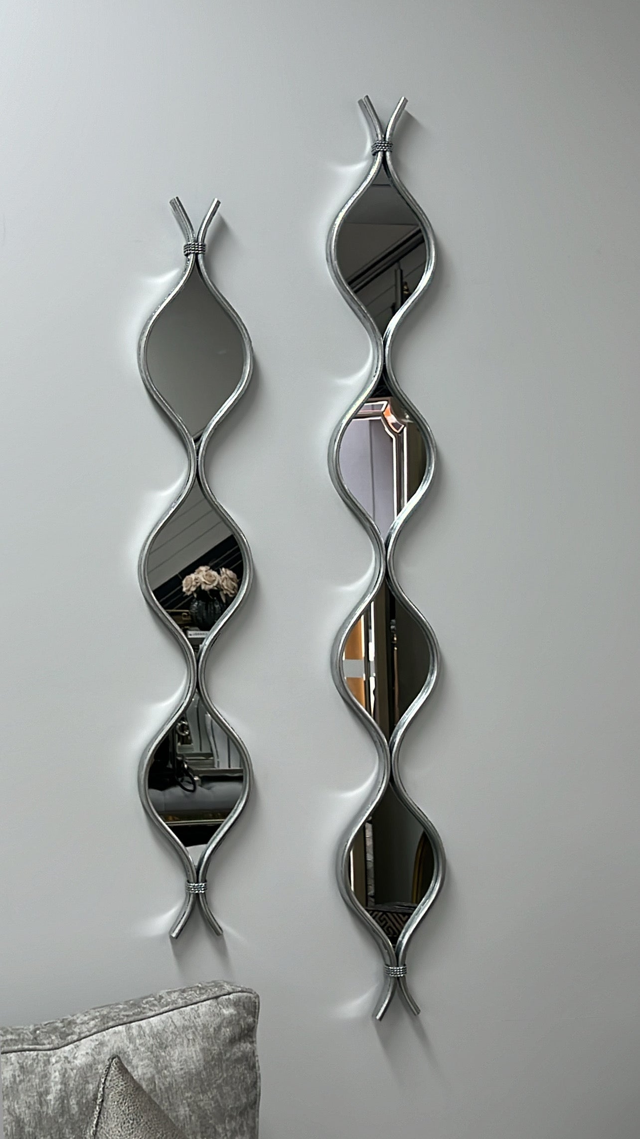 Silver teardrop mirror - Luscious Homewares