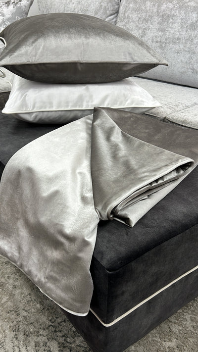 Luxe silver throw 140x200 - Luscious Homewares