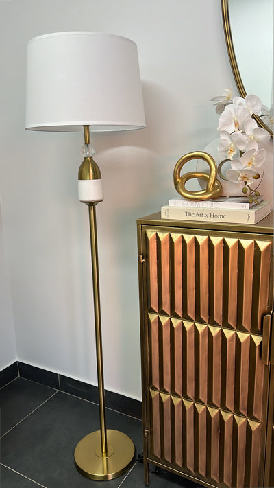 White and gold  Floor lamp