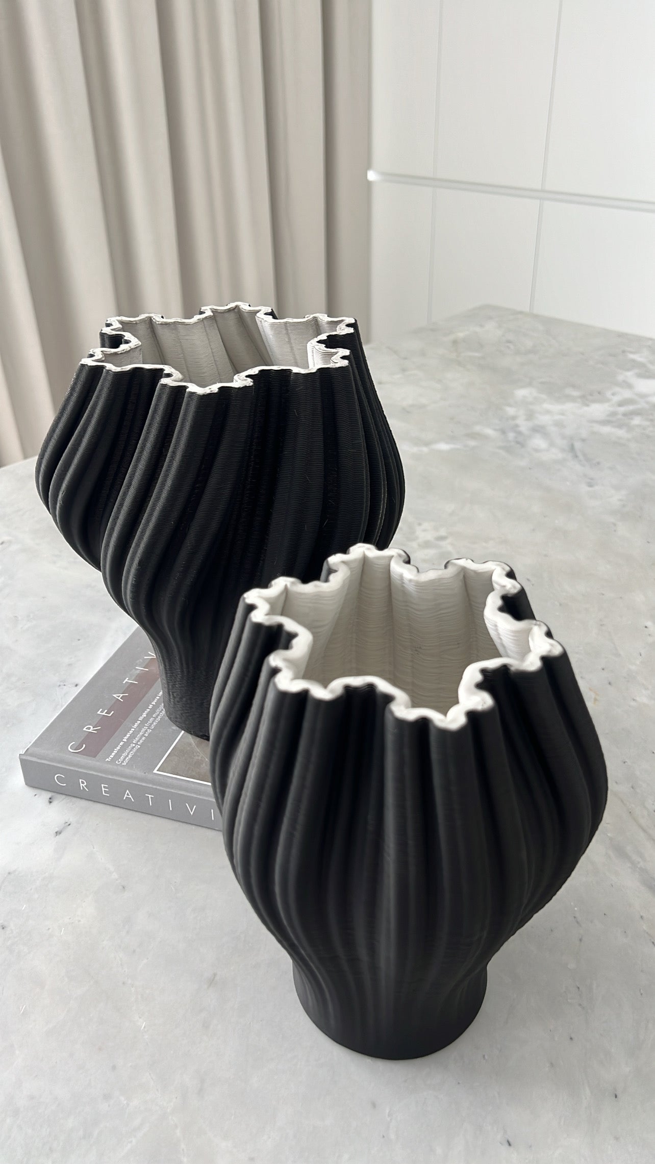 Mist Black ceramic vase