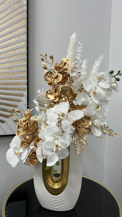 Gold drop floral arrangement - Luscious Homewares