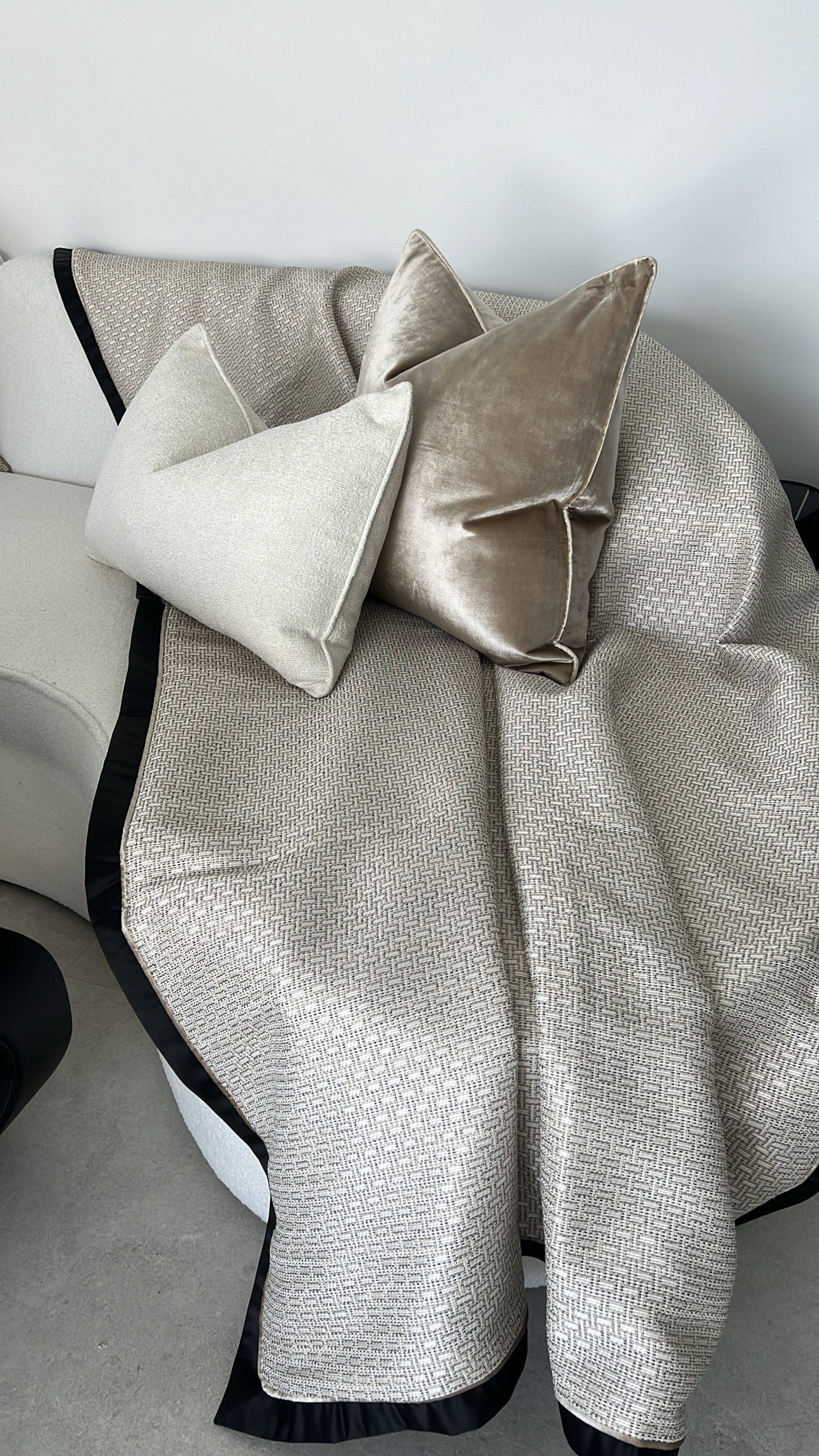 Zell champagne luxury throw 140x220cm