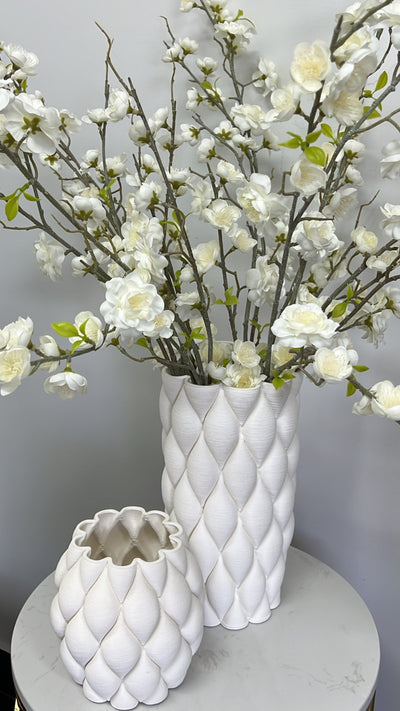 Quilted ceramic vase