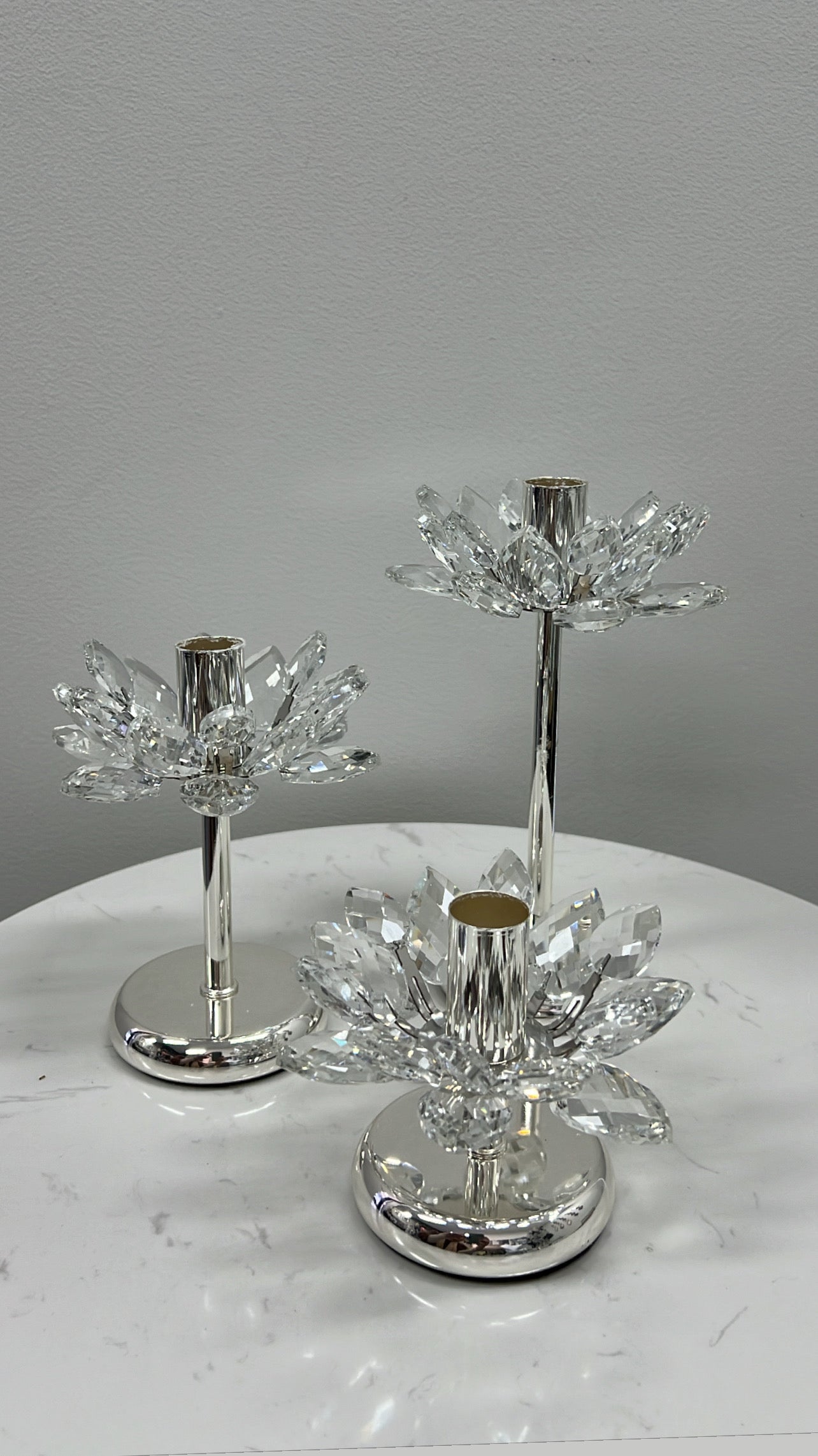 Lotus crystal candle holder - Luscious Homewares