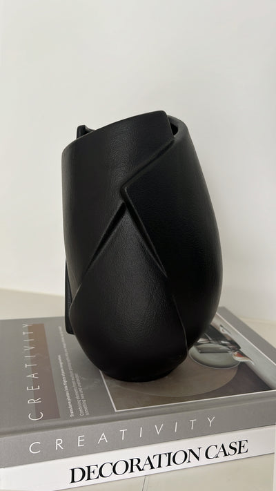 Abstract black vase