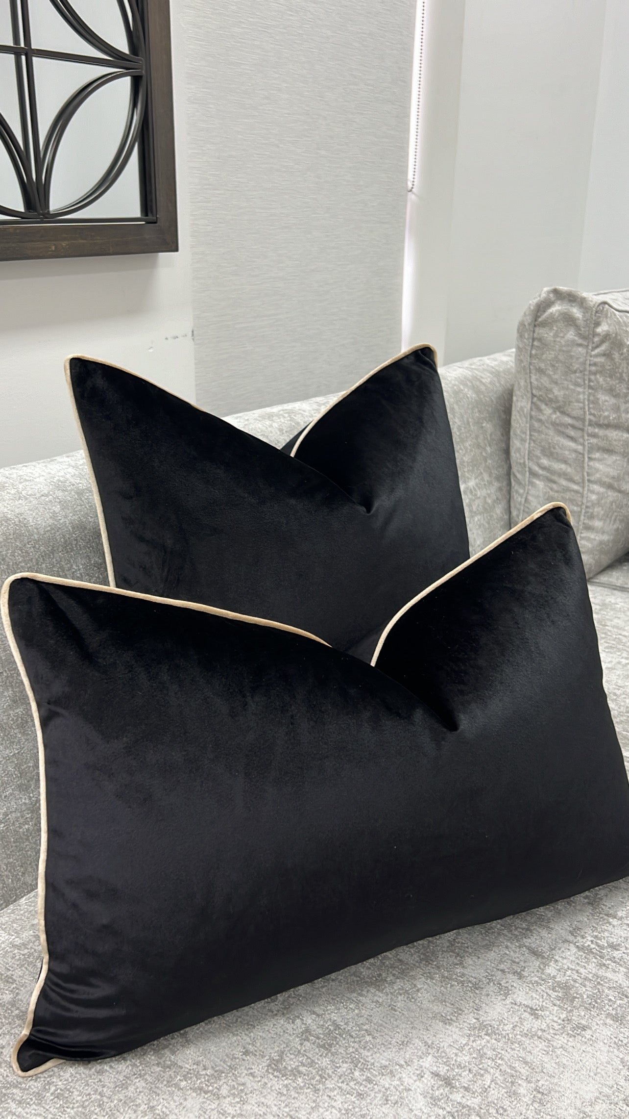 Luxury black / nude piping - Luscious Homewares