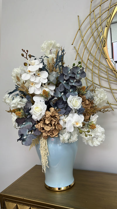 Tula blue floral arrangement