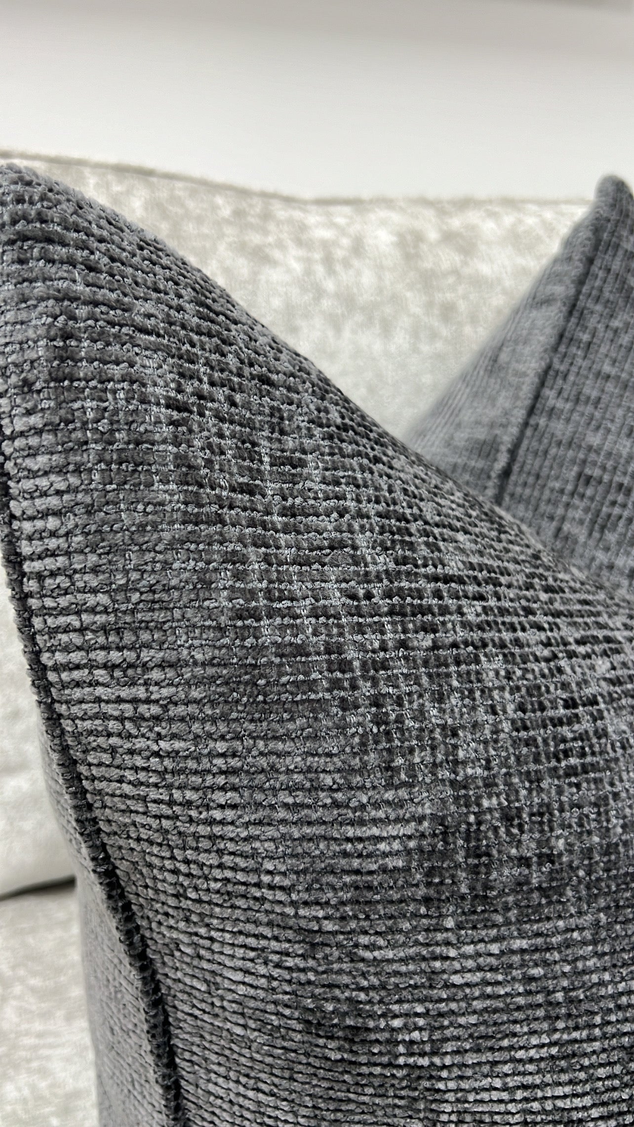 Terrian charcoal cushion - Luscious Homewares