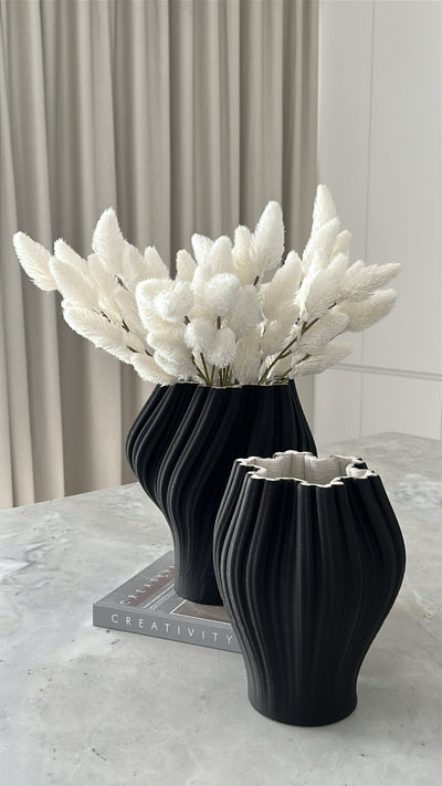 Mist Black ceramic vase