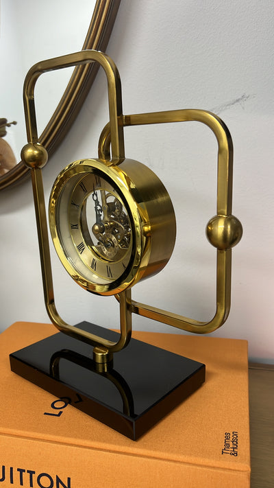 Gold brass clock