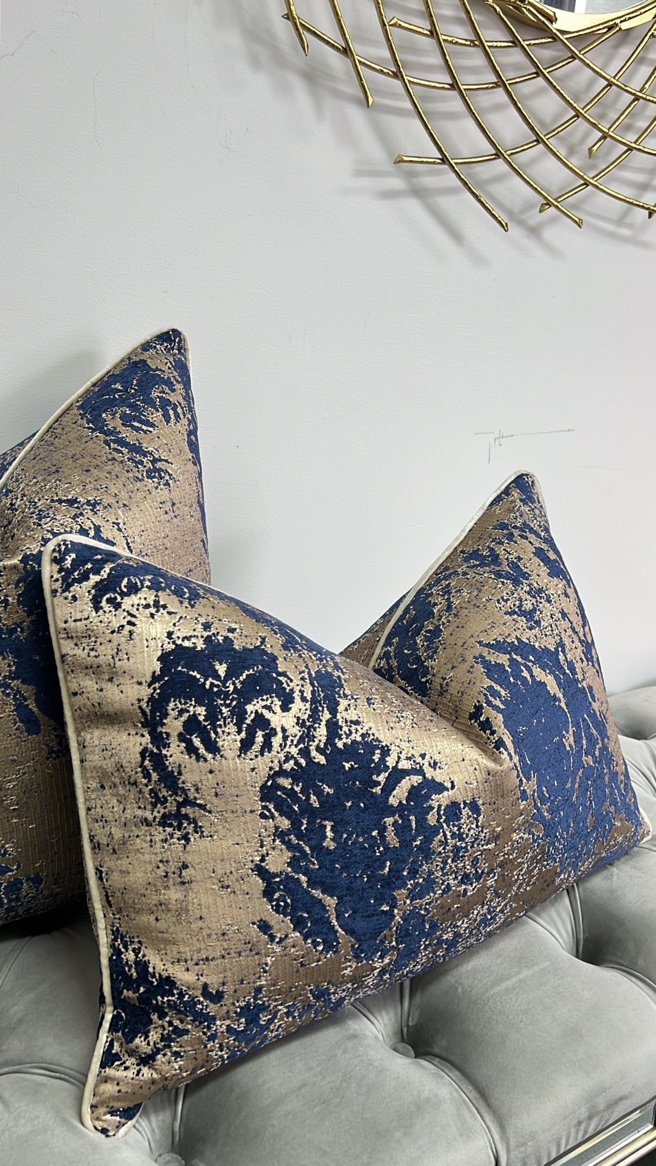 Royalty Navy Gold cushion