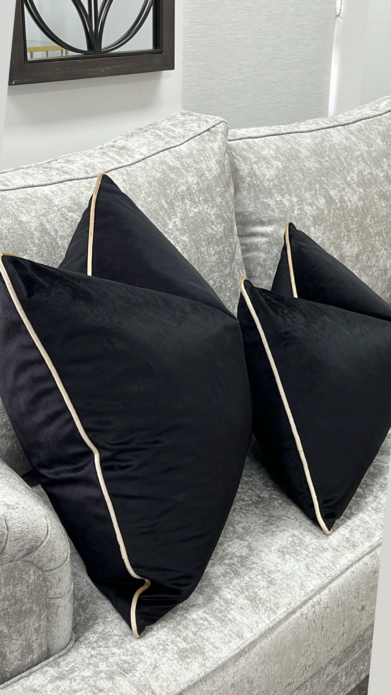 Luxury black / nude piping - Luscious Homewares