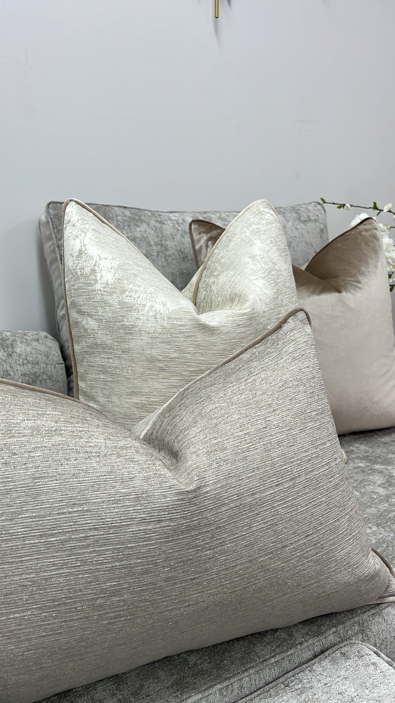 Rawana latte cushion - Luscious Homewares