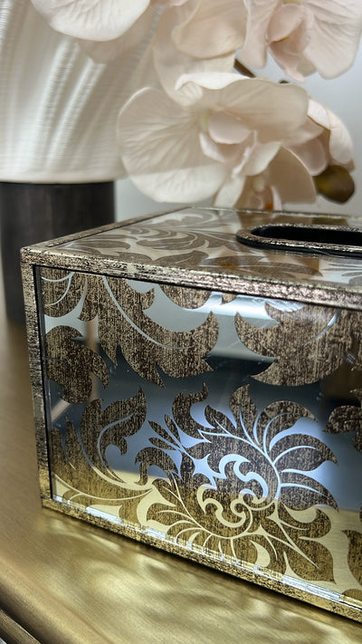 Botanical mirrored Tissue Box