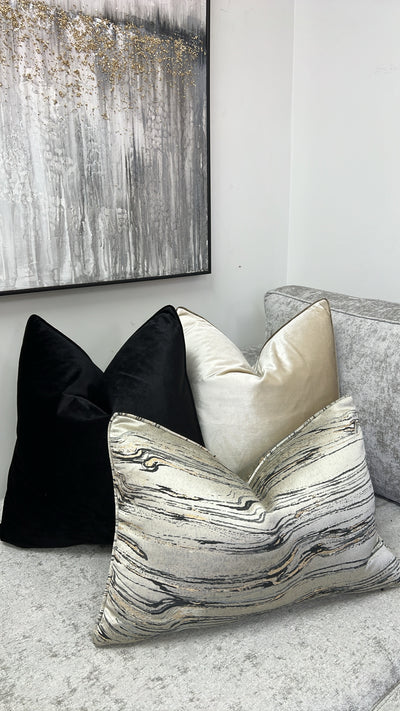 Luxe black cushion - Luscious Homewares