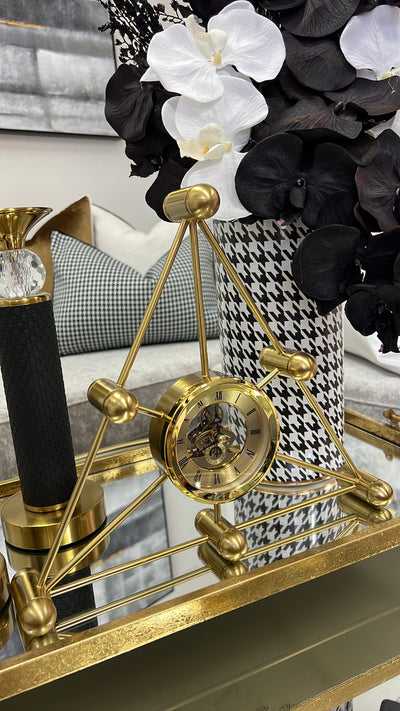 Astrid gold clock - Luscious Homewares