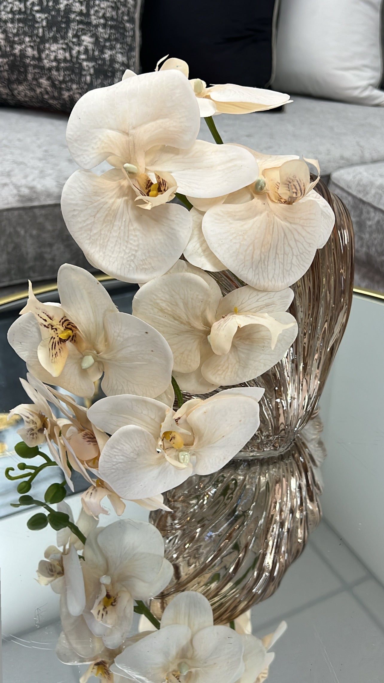 Sand beige large orchid flower - Luscious Homewares