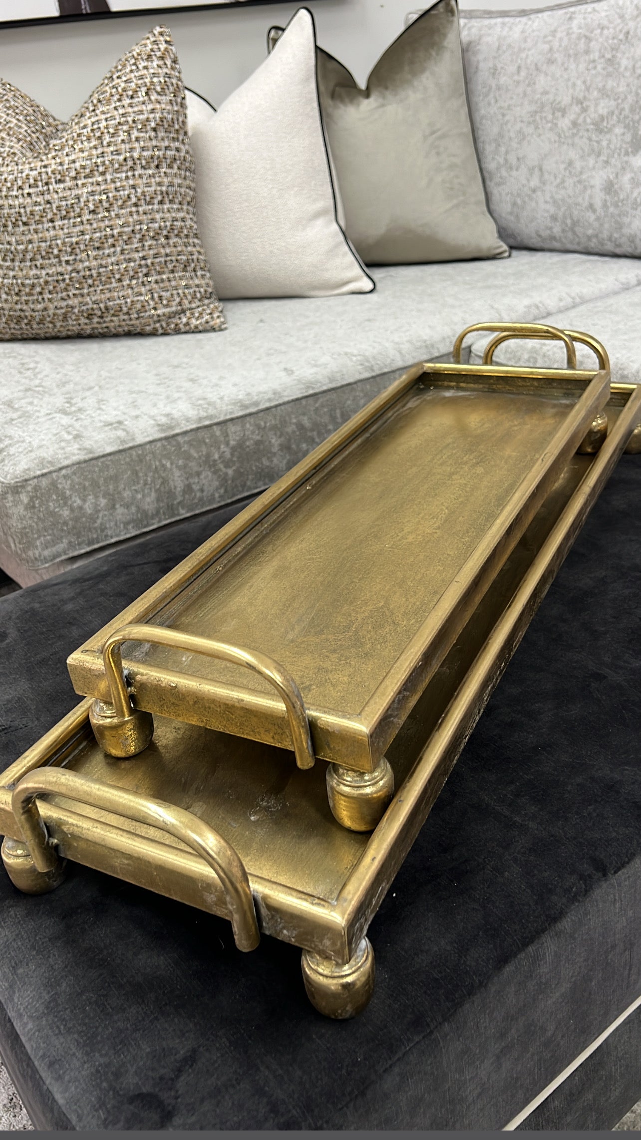 Rustic gold tray - Luscious Homewares