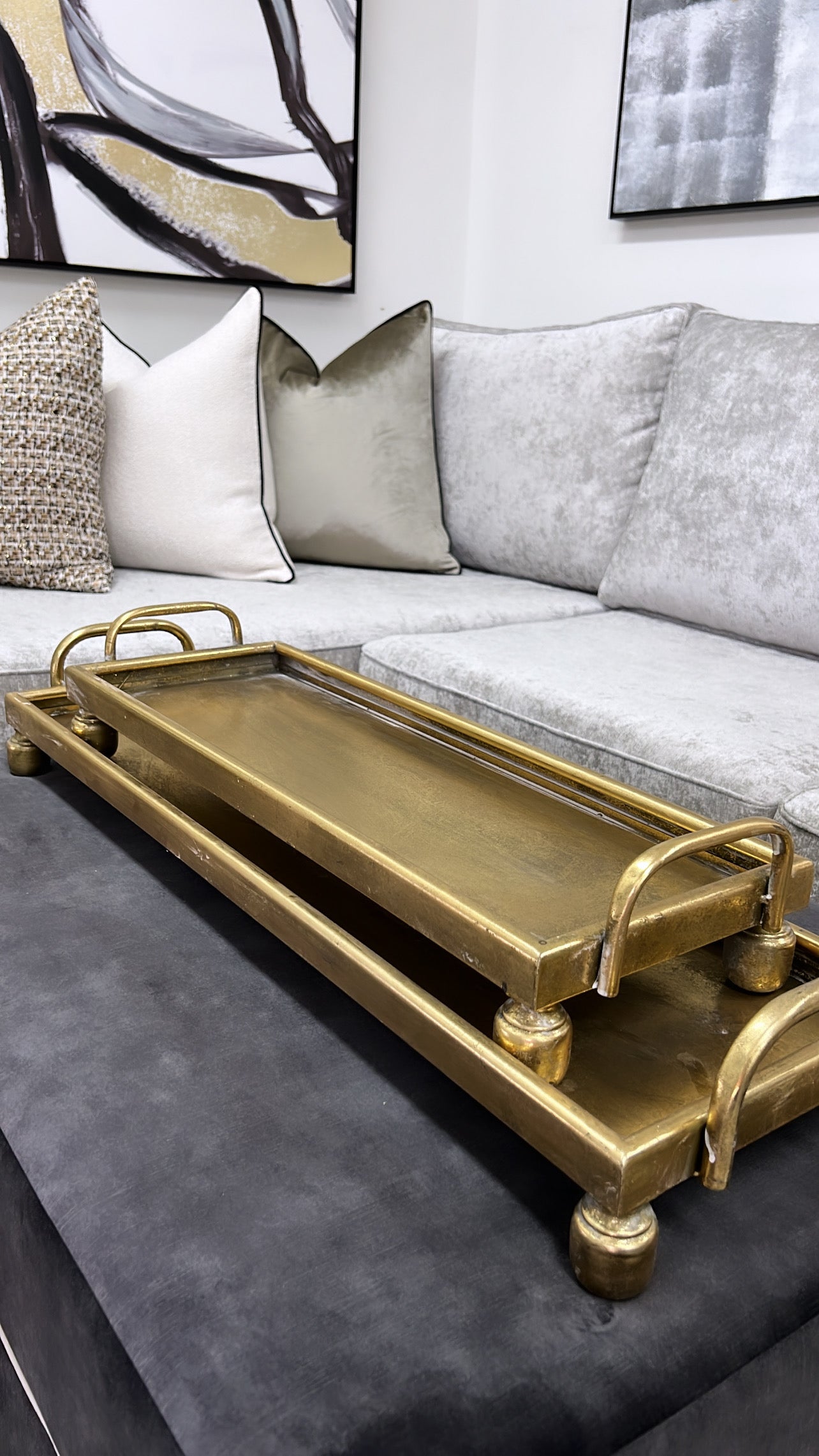 Rustic gold tray - Luscious Homewares