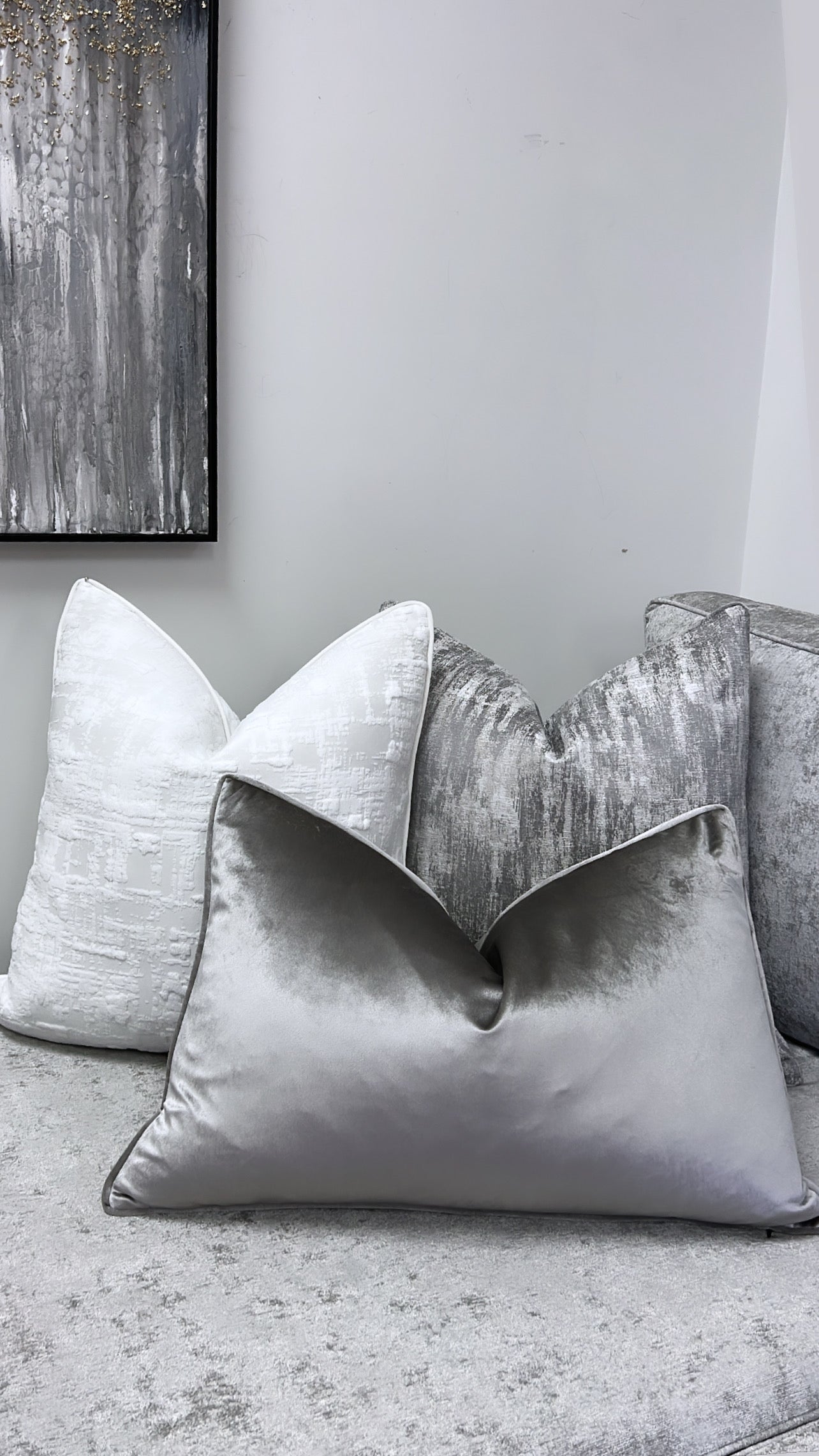 Luxe silver cushion - Luscious Homewares