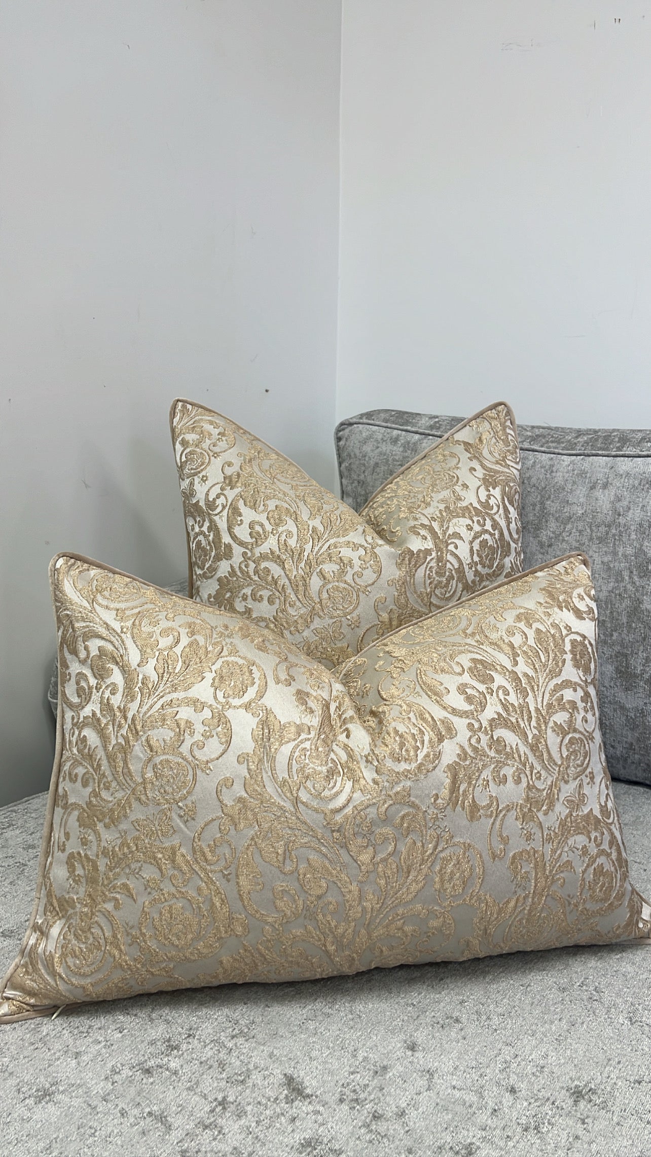 Madelyn gold cushion - Luscious Homewares