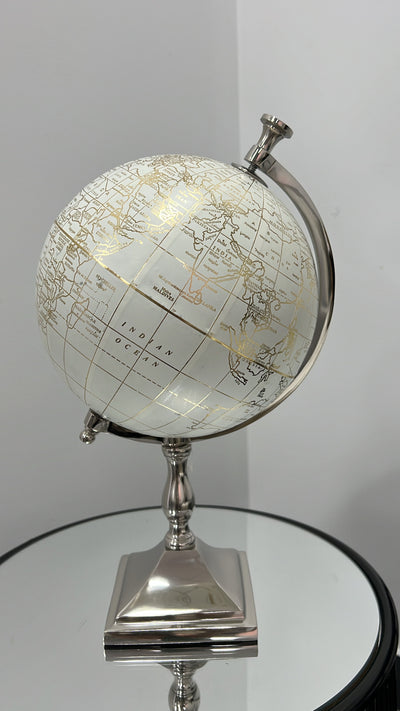 World globe silver/gold - Luscious Homewares