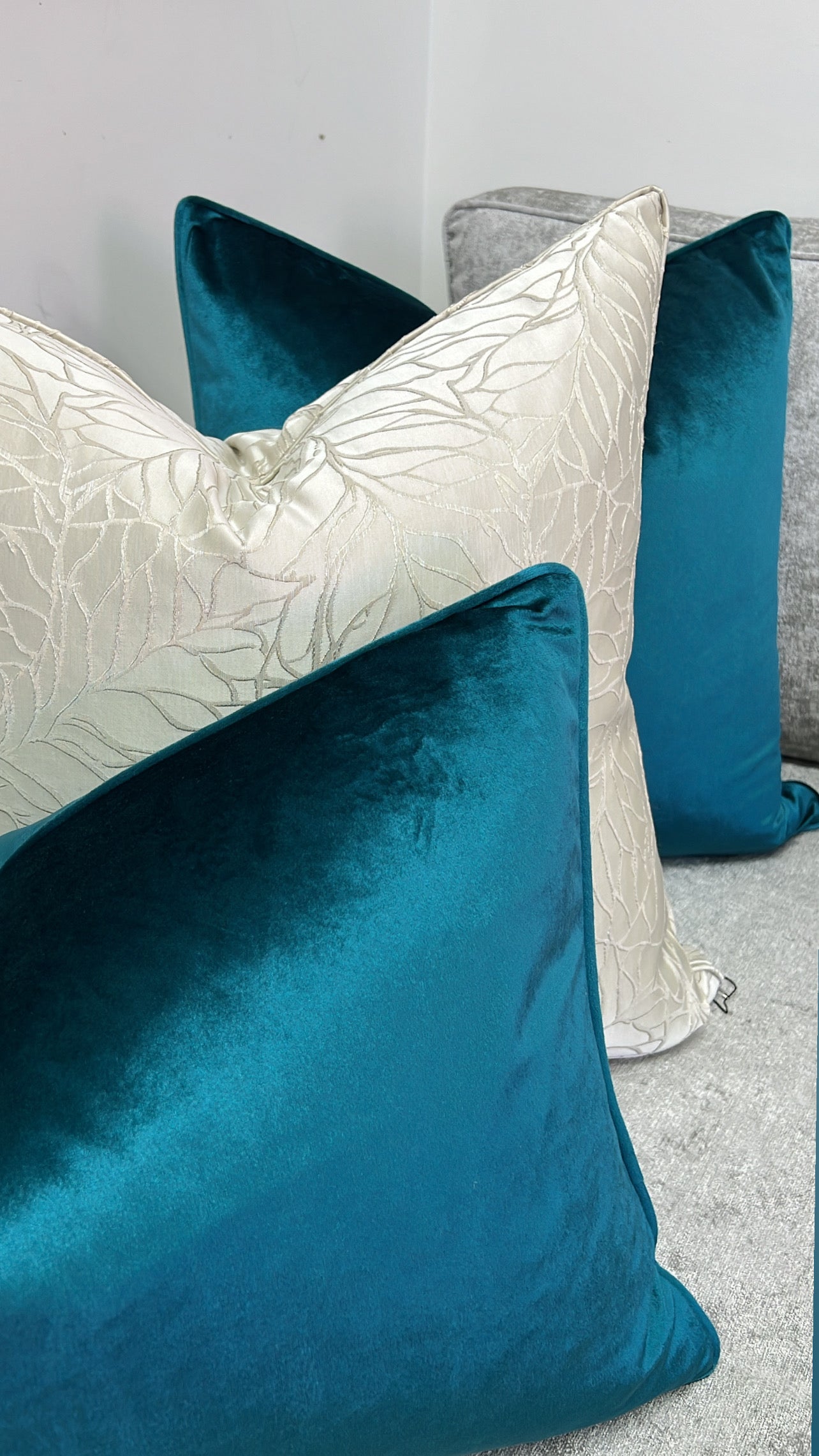 Luxe teal plush cushion - Luscious Homewares