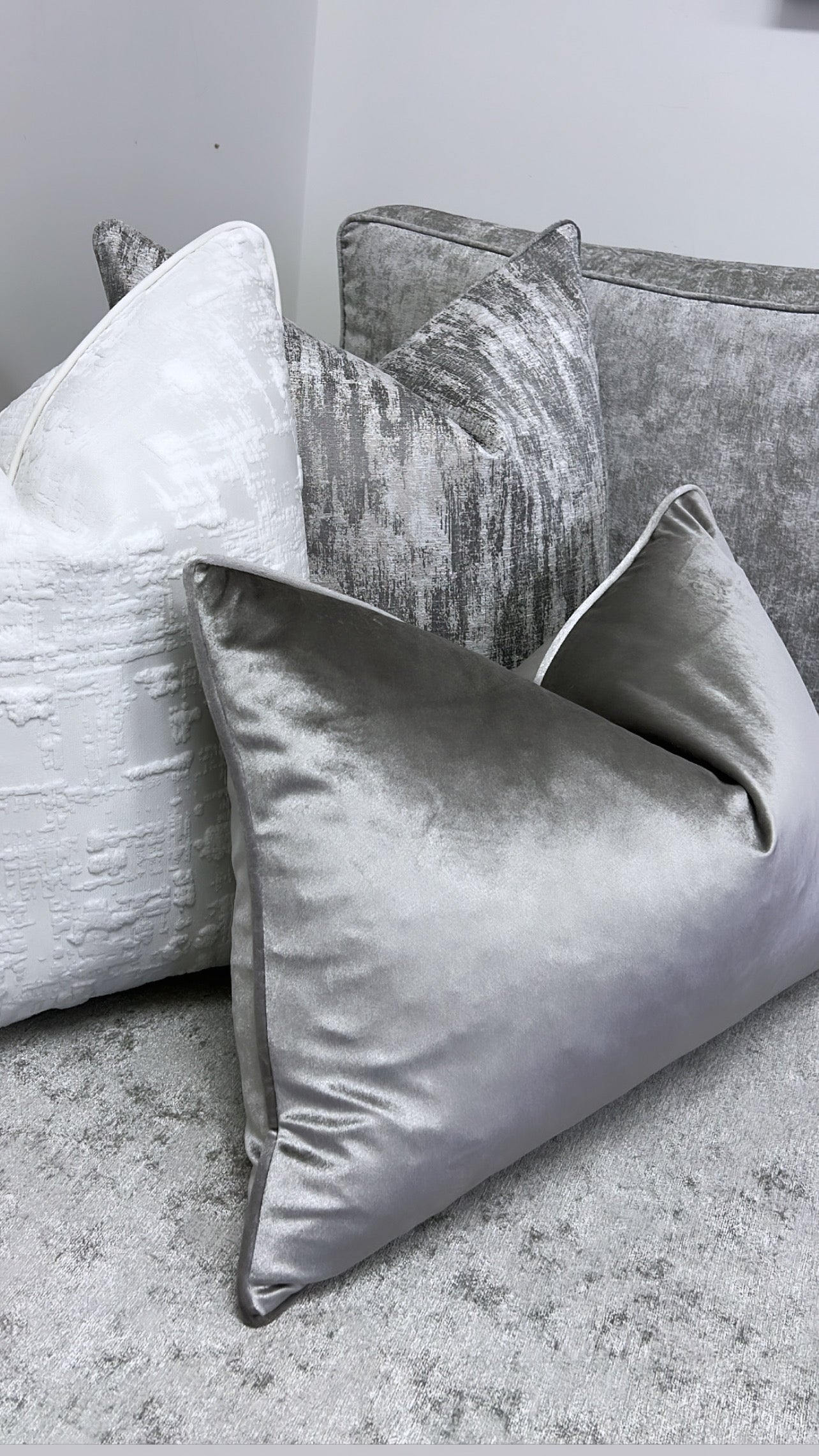 Luxe silver cushion - Luscious Homewares