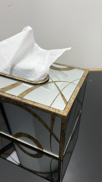 Spiral mirrored Tissue Box - Luscious Homewares